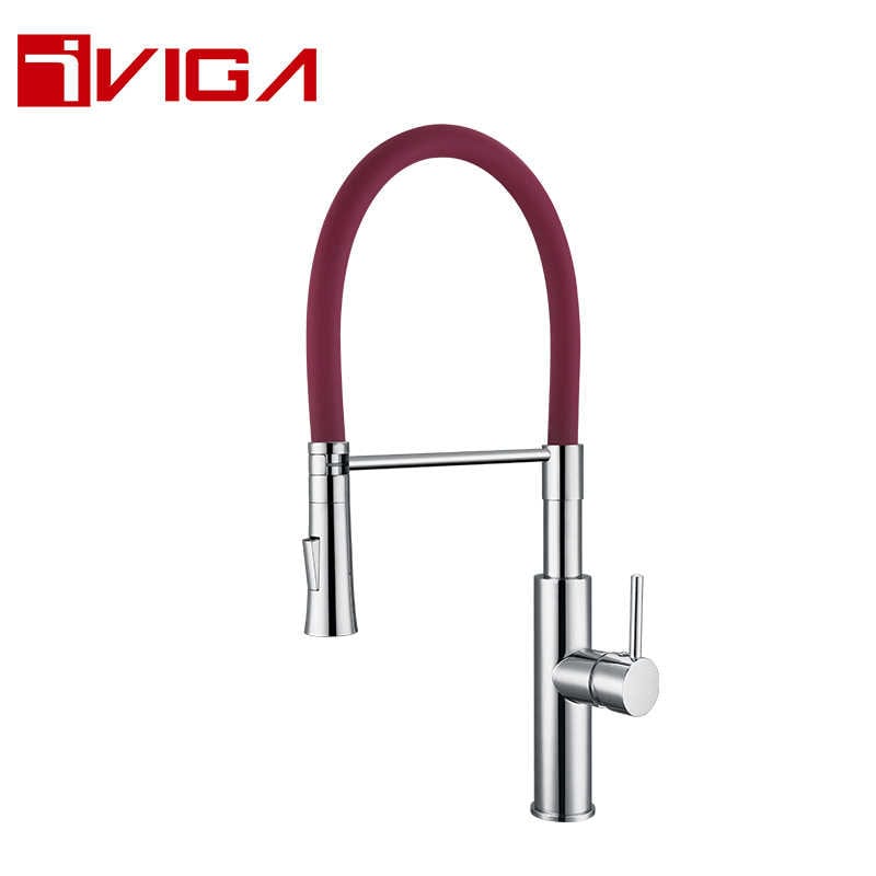 Pre-Rinse Spray Kitchen Faucet 42206009CH with Locking Push Button Control