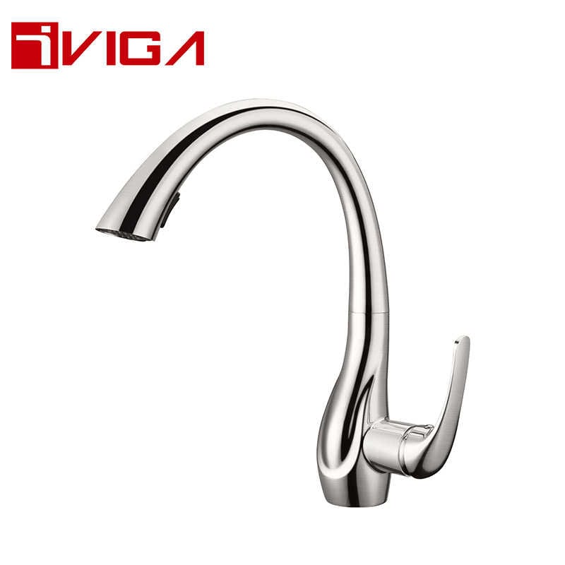 42207901BN Brushed Nickel Pull Down Kitchen Faucet