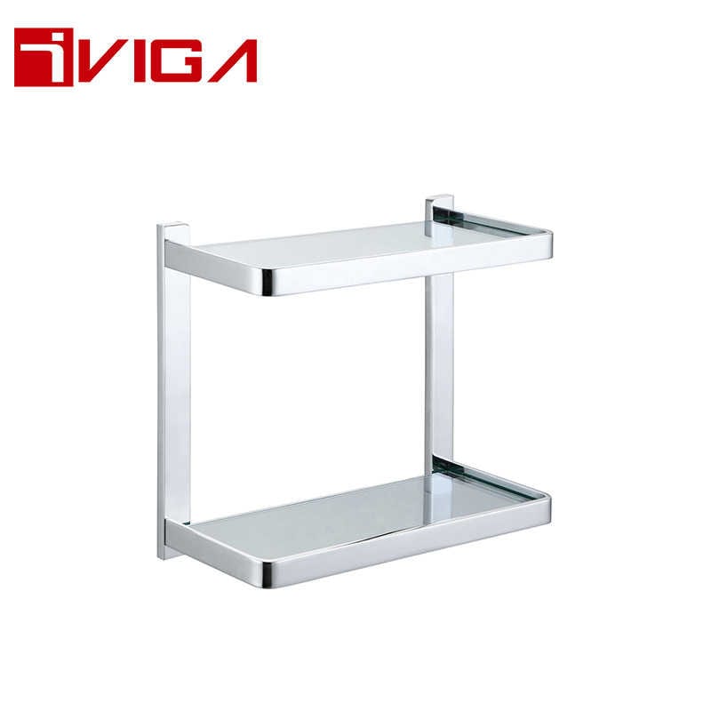 480614CH High-end Double Layer Glass Shelf