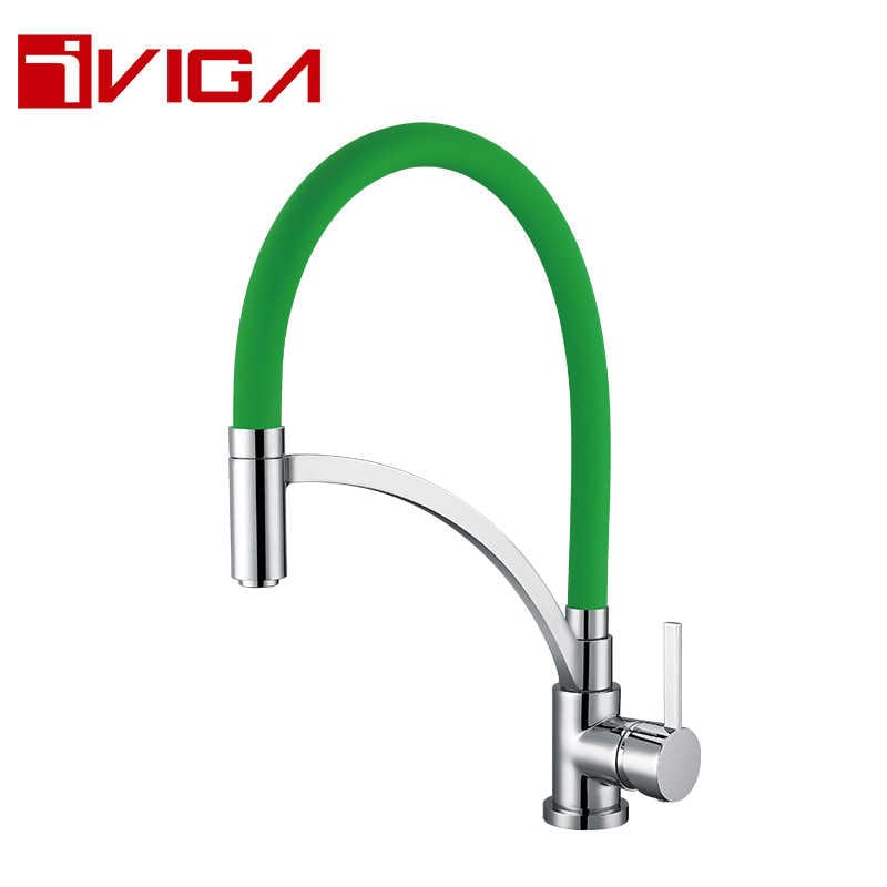 Single Hole Pre-Rinse Pull Down Green Kitchen Faucet 99200104CH