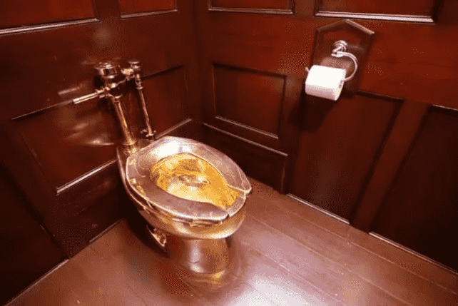 gold toilet seat