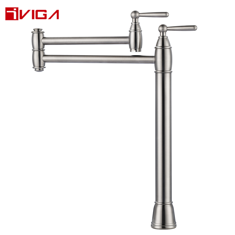 41204601BN Pot Filler Tap Deck Mount Kitchen Stove Faucet