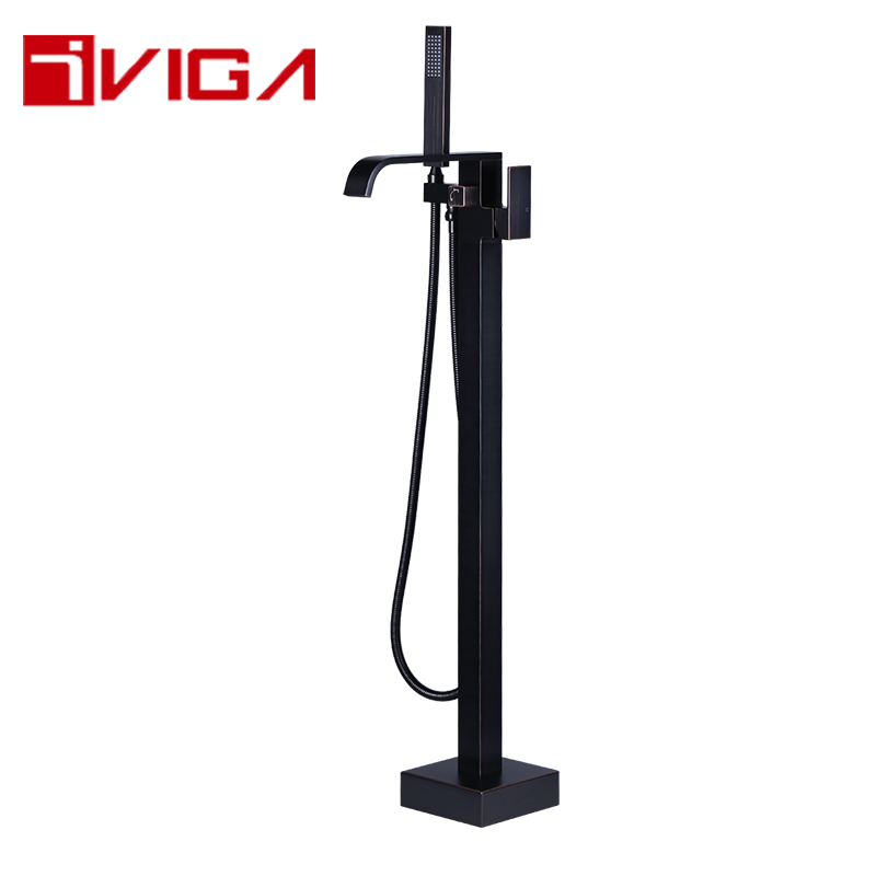 79466001RB Oil Rubbed Bronze Floor Stand Bathtub Faucet with Handheld Shower