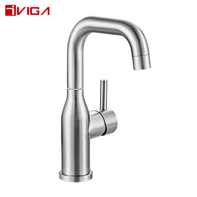 Modern Style Bar Sink Faucet Single Hole 360 Degree Swivel Spout 891100BN