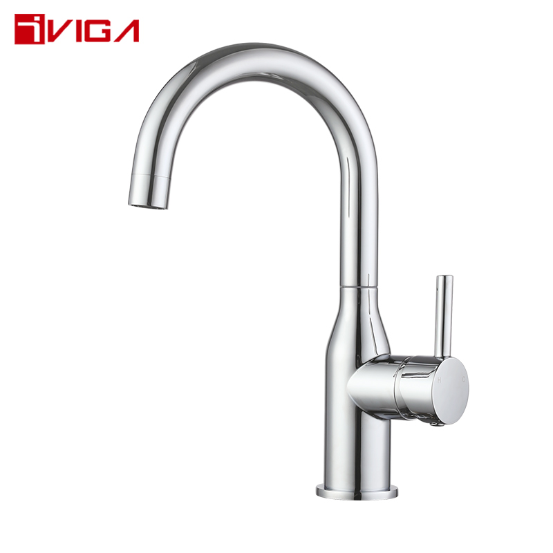 Goose Neck Shape Chrome Bar Faucet For Small Sinks 891300CH