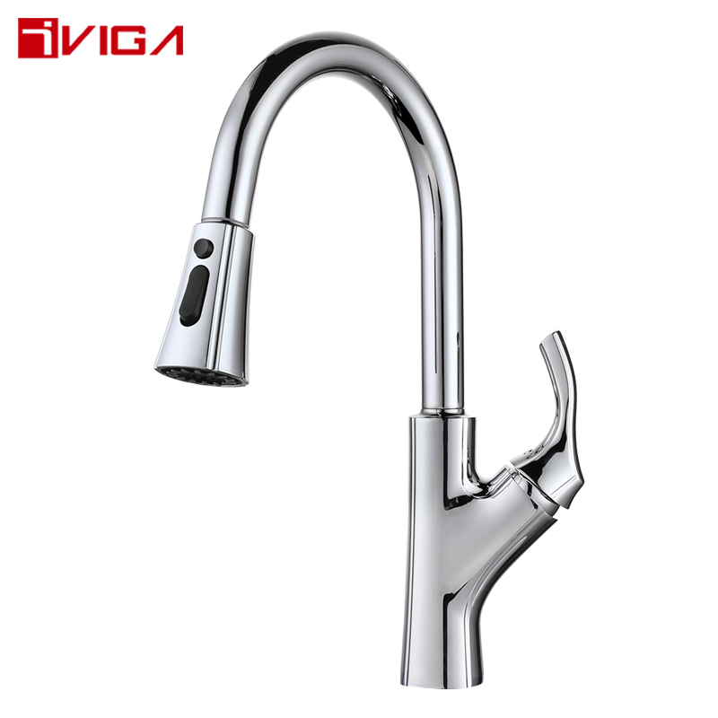 42211601CH Chrome Sink Faucet with Pull Down Magnetic Docking Sprayer Head