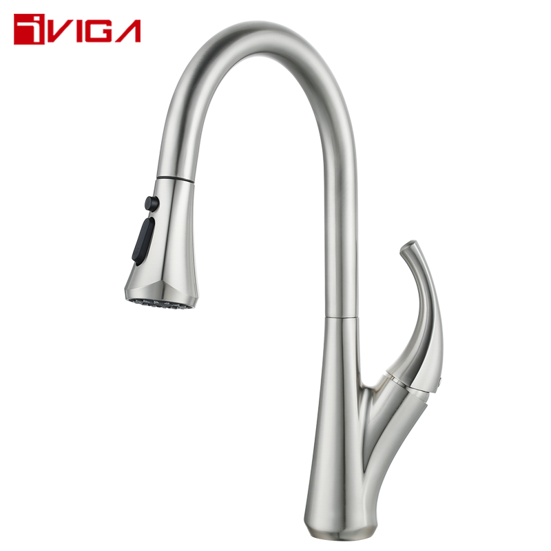 High Arc Kitchen Sink Faucet with Pull Down Magnetic Docking Sprayer,42211901BN