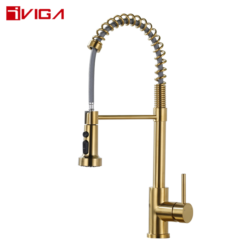 Luxury Gold Sink Faucet for Kitchen/Farmhouse/RV/Laundry 42222801BG